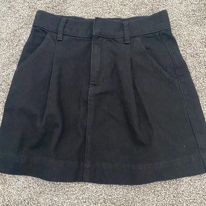 Free People Black Denim Mini Skirt